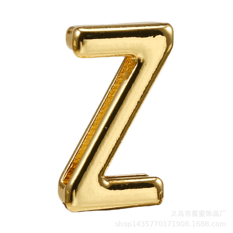 2*10mm長方形の穴の金色のアルファベットのビーズのネットの身の回りの腕時計のブレスレットのdiyの名前のばらの部品