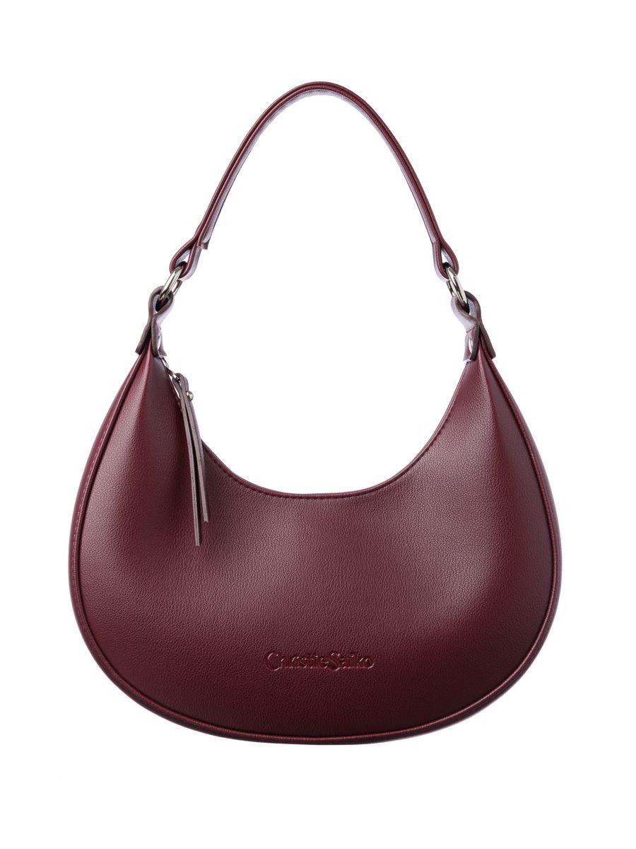 Single Shoulder Strap Strap Type Women's Small Pu Leather Solid Color Classic Style Zipper Saddle Bag