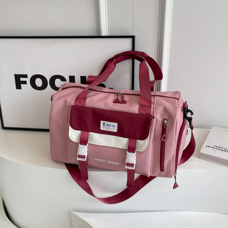 Medium-Capacity Business Trip Boarding Bag, Travel Bag, Lightweight Travel Bag, Waterproof Luggage Bag, Shoulder Shoe Position Fitness Bag