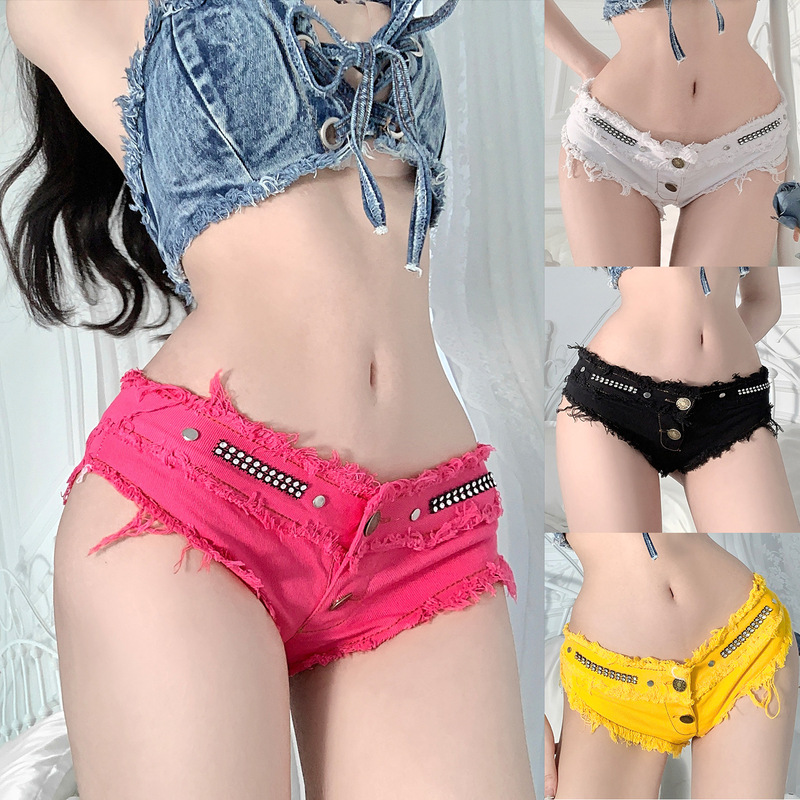 New Amazon Summer Fashion Women Denim Shorts Jeans Spice Girls Bar Women Sexy Low Waist Elastic