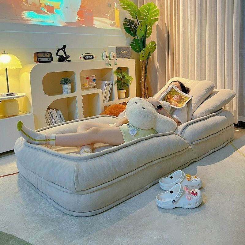 Lazy Sofa Can Lie down and Sleep, Tatami Folding Balcony Bedroom Small Sofa, Human Doghouse Fur