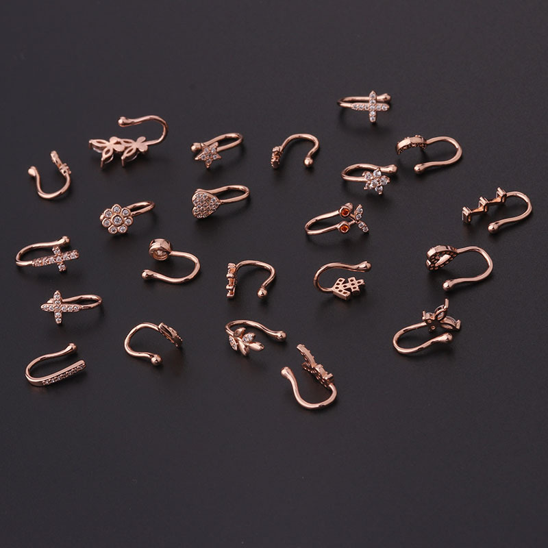 Fashion U Shape Copper Plating Nose Ring display picture 6