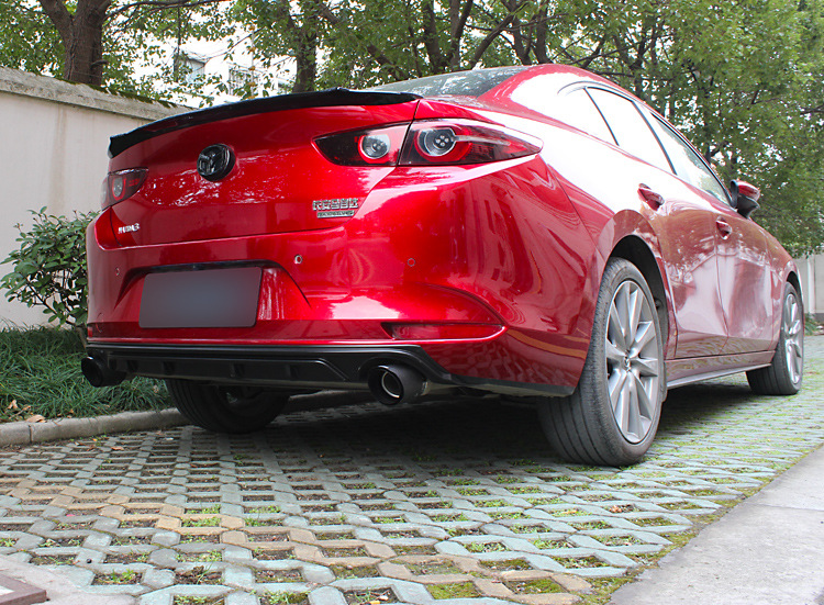 14-23 Mazda 3 Angkesela Rear Lip Rear Bumper Rear Spoiler Special Modified Exhaust Pipe Size Surround