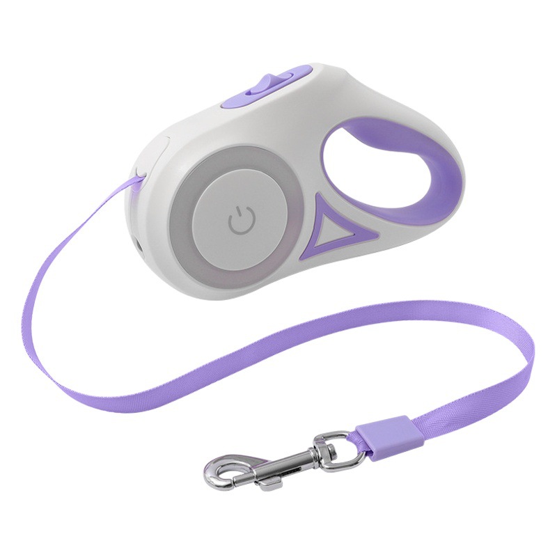 Correa LED para perros, automática y retráctil para paseos nocturnos