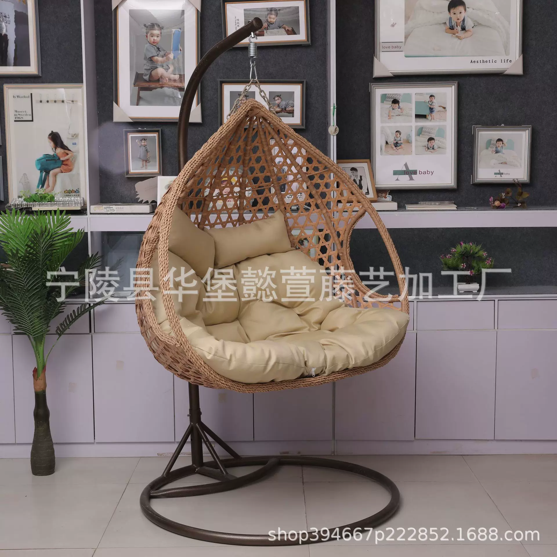 吊篮藤椅家用懒人吊椅双人魔叶腾客厅吊床秋千成人阳台休闲吊椅