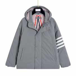 TB女士90白鸭绒冬季新款短款连帽拉链羽绒服保暖男女同款情侣款