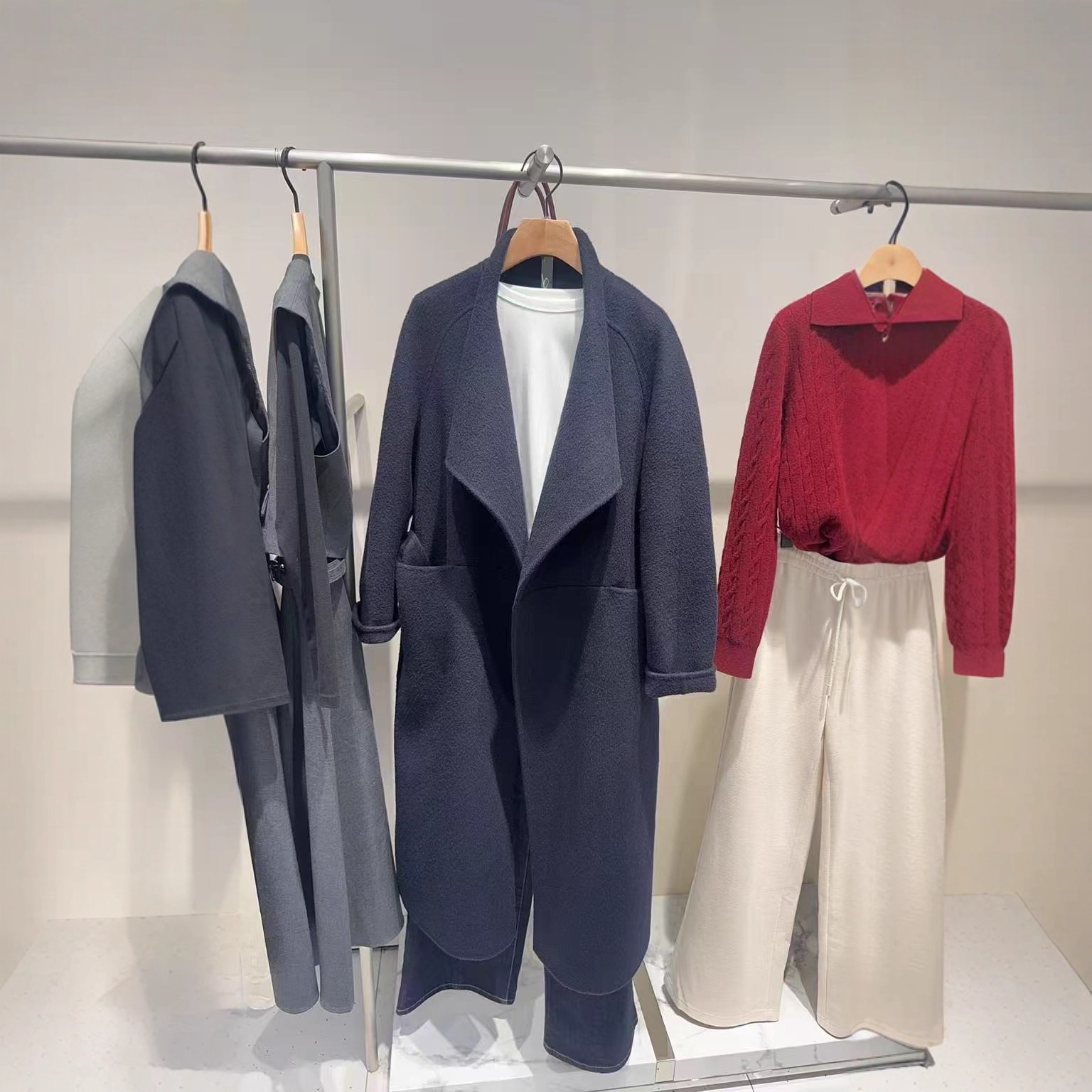 2025 New Winter Women's Loose Elegant Versatile Double-Sided Woolen Lapel Sheep Wool Outwear Jacket 373275