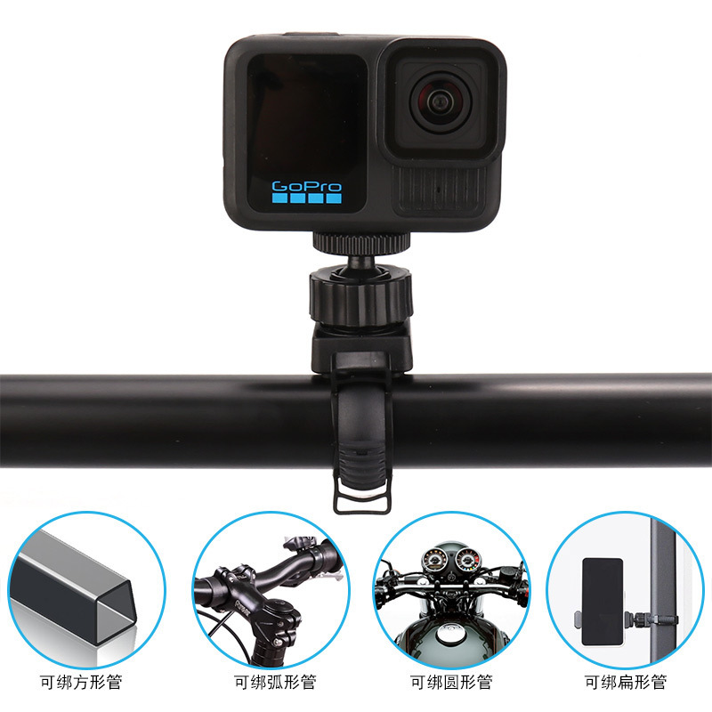 360度ロープ固定クリップ、スポーツカメラストラップブラケット、ライブブロードキャスト自撮り写真撮影、回転GoPro自転車クリップ|undefined