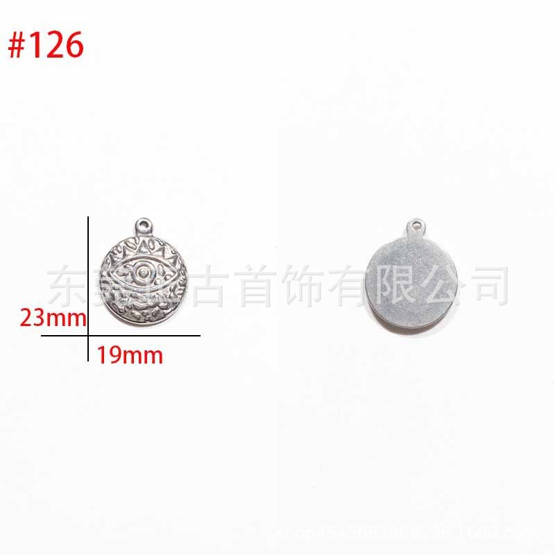 クロスボーダー悪魔の目ペンダントステンレス鋼 diy アクセサリーネックレスキーホルダーペンダントアイドリップオイルアクセサリーメーカー|undefined