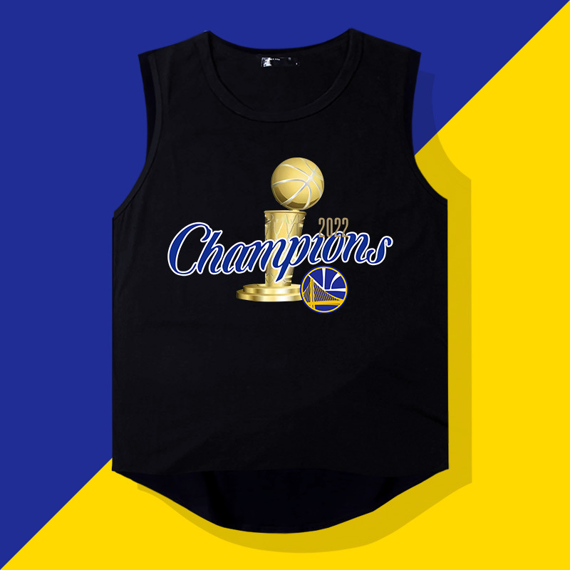 Warriors win the championship quick-drying waistcoat loose vest men's and women's fashion brand youth basketball sports sleeveless top