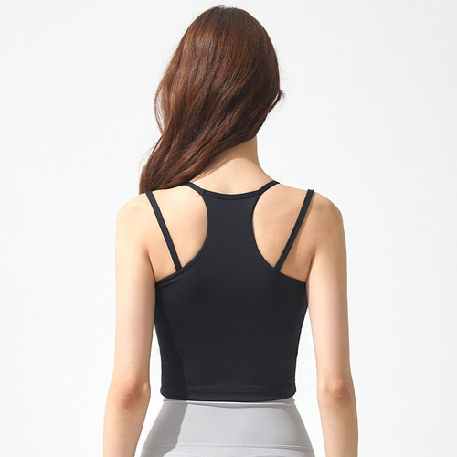  Korean version of sports fitness vest for women, high-waisted, chest-wrapped, shock-proof, quick-drying, yoga, Pilates training sling, dropshipping