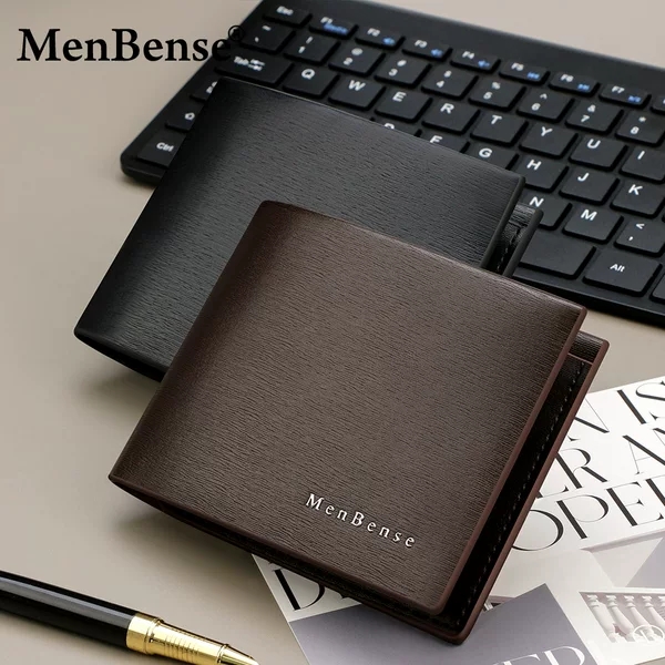 High-grade business men's wallet short wallet foreign trade hot sale 30% men's hinge wallet wholesale