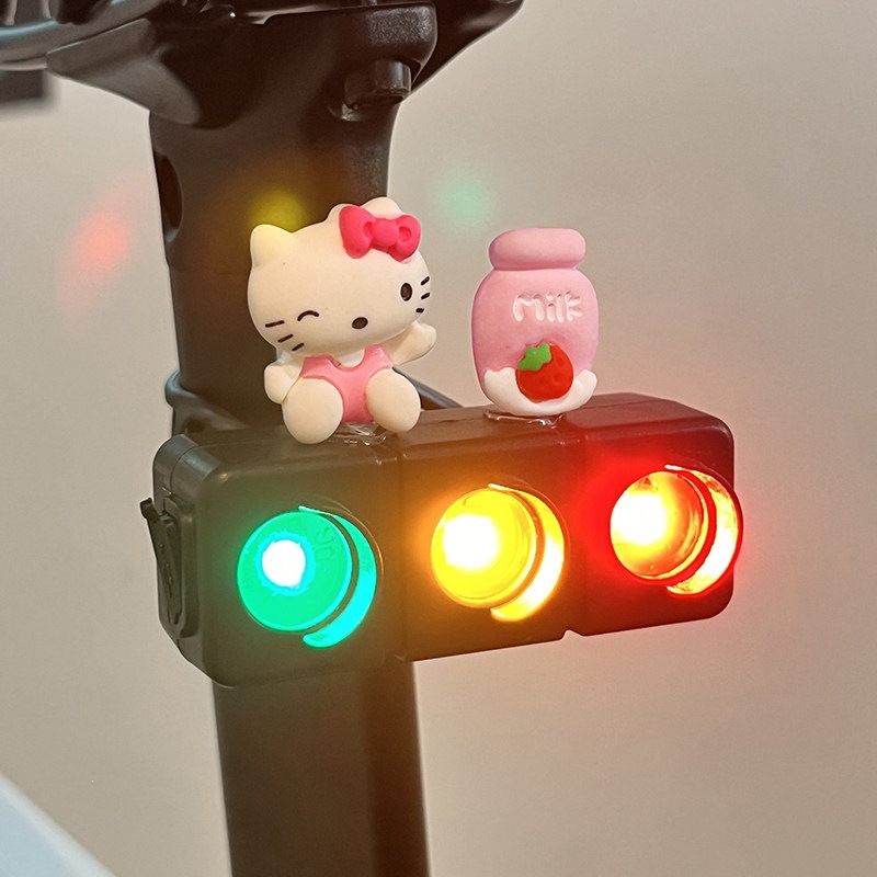 Suitable for bicycle riding tail lights, rechargeable, cute crayon elephant design, road and mountain bike warning light, flashing single light