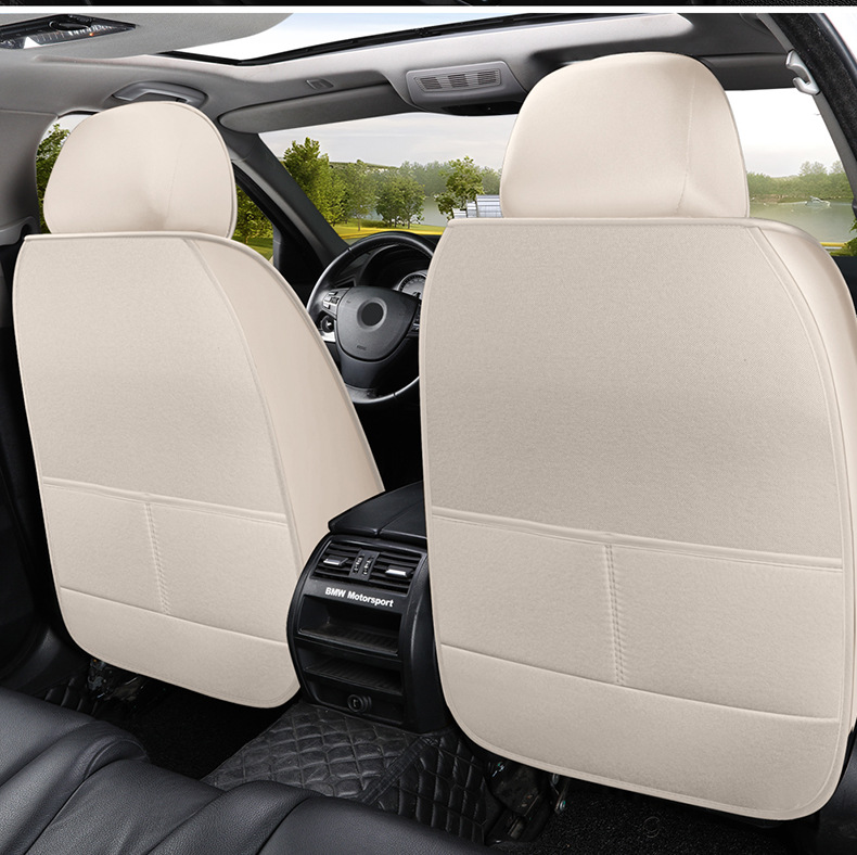 Cross-Border 2026 New Model Coarse Linen Full-Cover Seat Cushion, Breathable, Wear-Resistant, Suitable for All Seasons, Five-Seater Car Seat Cover