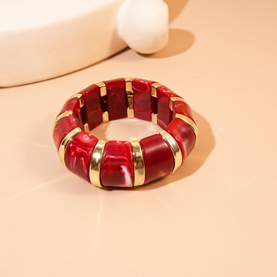 Pulsera de costura de mancha geométrica acrílica europea y americana, pulsera de moda de personalidad de nicho, joyería de temperamento único de alta calidad image 8