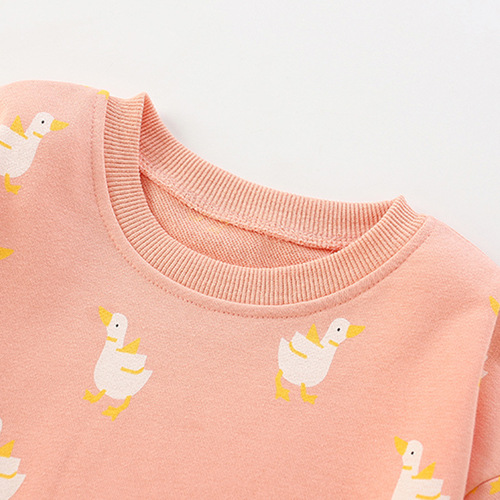 malwee girls' clothing autumn new style foreign style printed children's bottoming shirt European and American children's casual tops