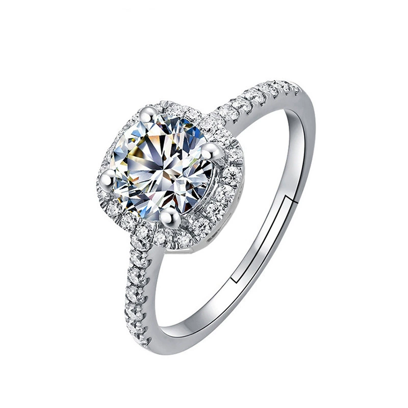 Adjustable wedding ring, 1‑carat style, light‑luxury design, multiple motif options