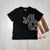 Black accessories, with short sleeve