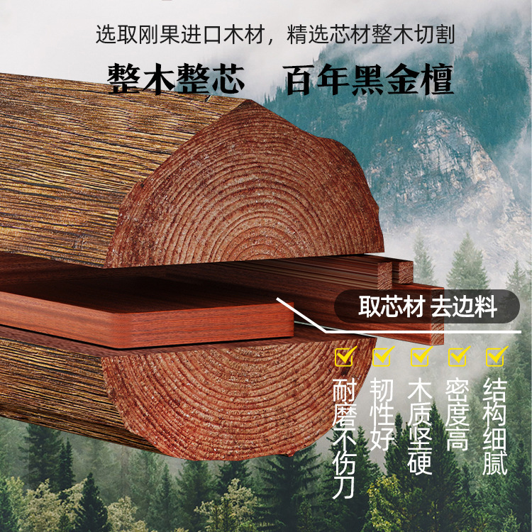 黑金檀整木菜板抗菌防霉案板双面切菜切水果砧板加厚实木耐剁案板|undefined