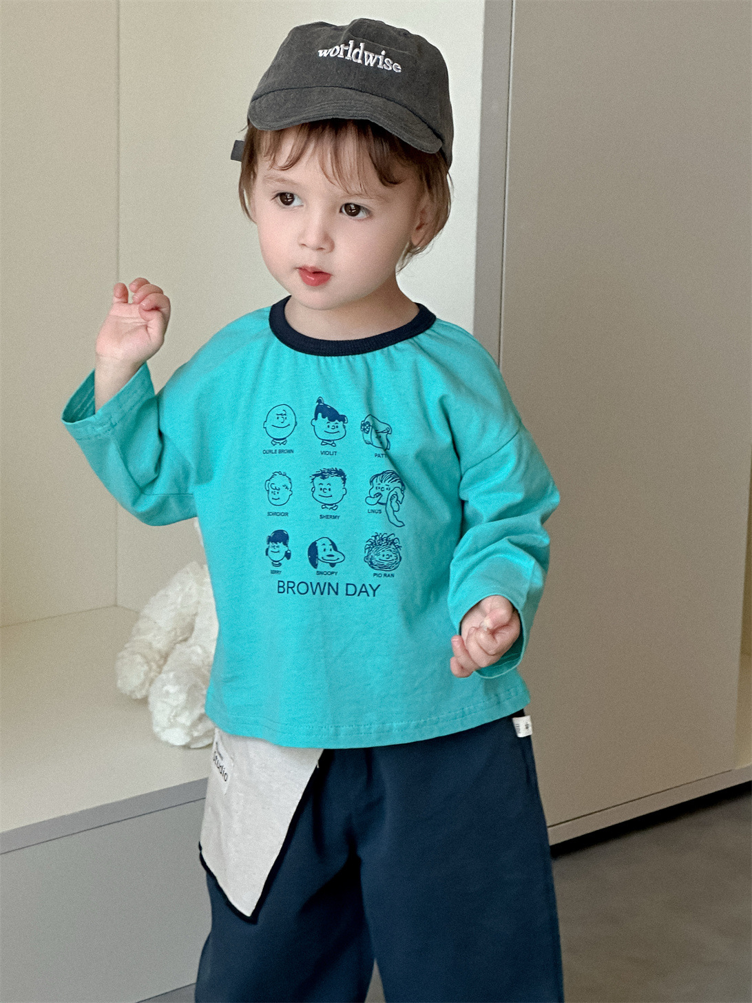 Ropa Infantil Otoño 2025 Nuevo Estilo Coreano Ropa para Niños Conjunto de Otoño para Bebés Niños Camiseta con Estampado de Dibujos Animados Pantalones Casuales image 6