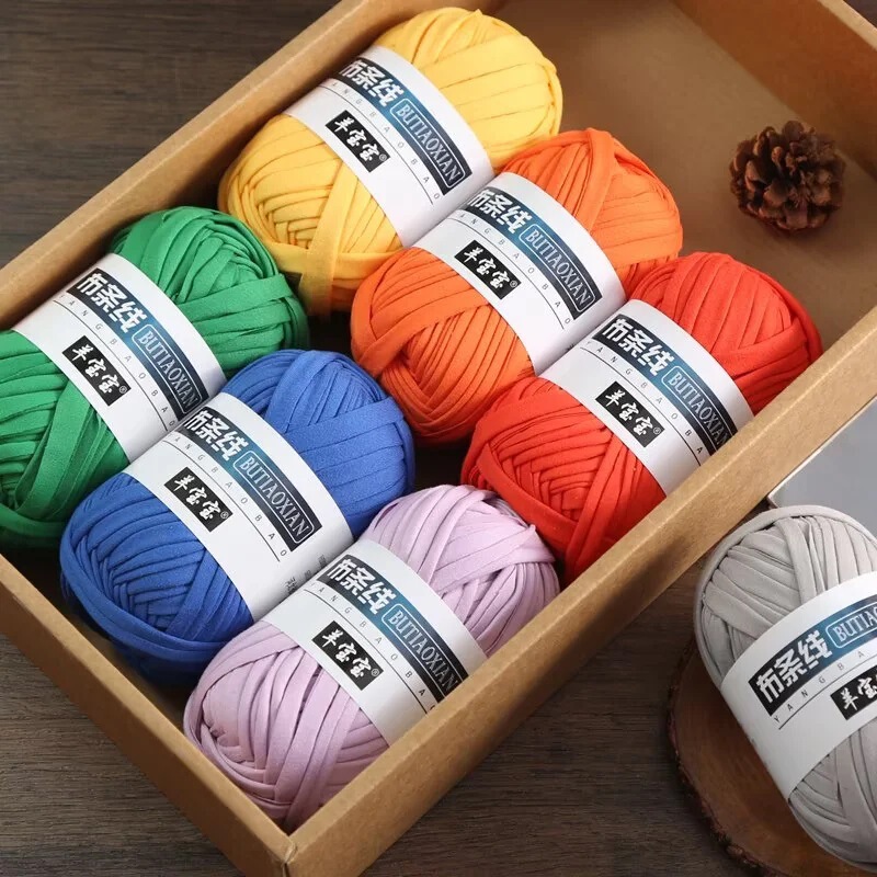 High Elastic Cloth Thread Manufacturer Directly Supplies Cross-Border Foreign Trade Crochet Hand-Knitted Thick Wool