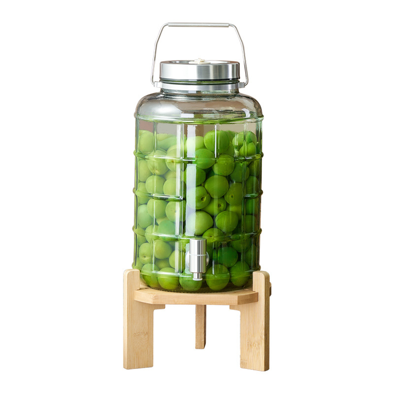 Botella de vidrio especial para vinos de remojo de ciruela verde, recipiente de botella de vino de ciruela verde, recipiente de sellado de grado alimenticio para vinos de fruta auto-elaborados, botella vacía