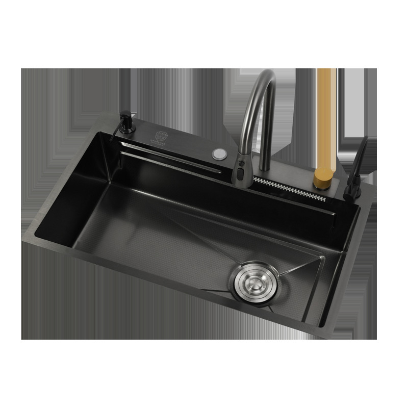 Fregadero Cascada de Cocina de Acero Inoxidable Nanorrecubrimiento