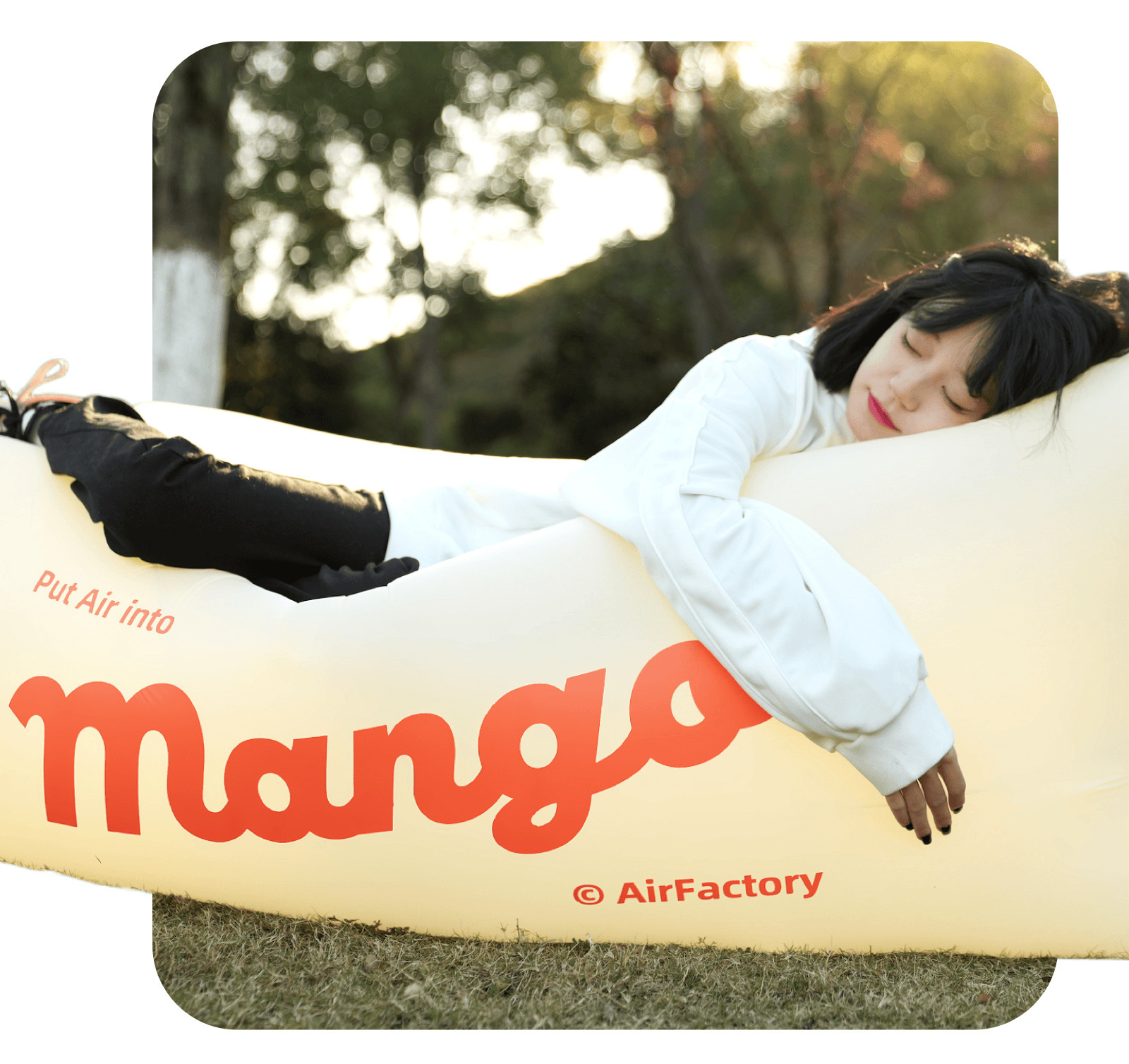 Festival de música al aire libre sofá infláble cama de aire conveniente picnic camping relajación almuerzo cojín perezoso