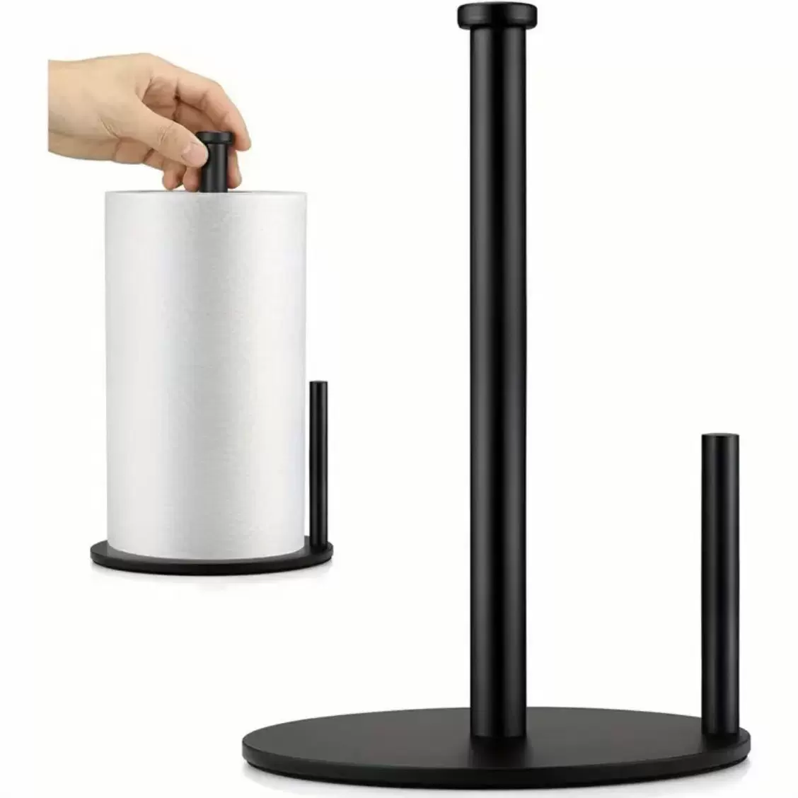 跨境不锈钢纸巾架厨房卷纸架保鲜膜收纳架免打孔厨房纸巾架子金属