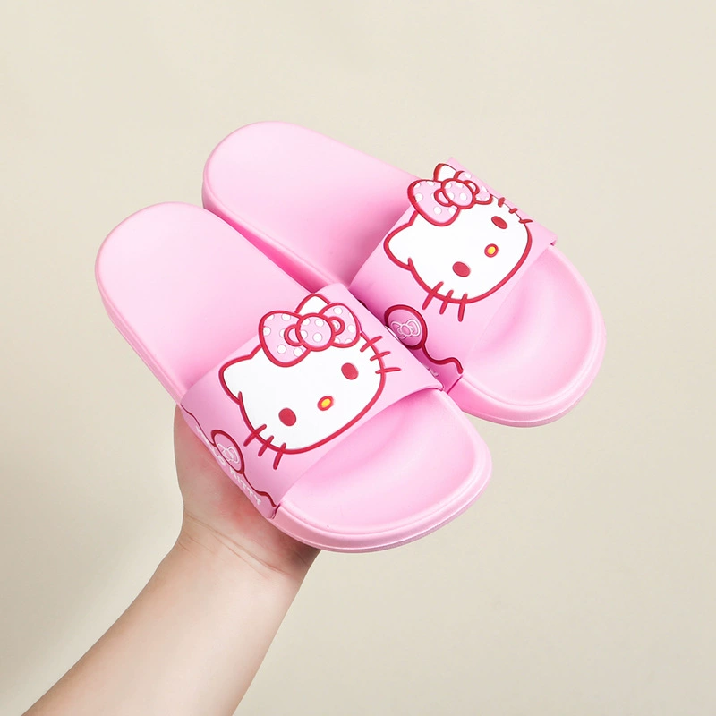 Шлёпанцы (Hello Kitty) летние нескользящие с мягкой подошвой, для всей семьи, 16–24,5 см