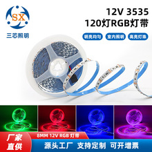 3535����֧ͭ��RGB120��/��8MM���˫����߲ʷ�Χ��ѹLed�ƴ�