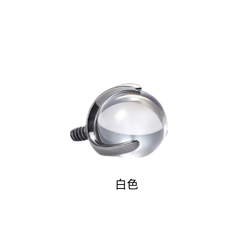 F136 Titanium Three-Claw Claw Set Zircon Ball Ear Bone Nail Tongue Nail G23 Titanium Alloy Piercing Jewelry Lip Nail Accessories detail image 10