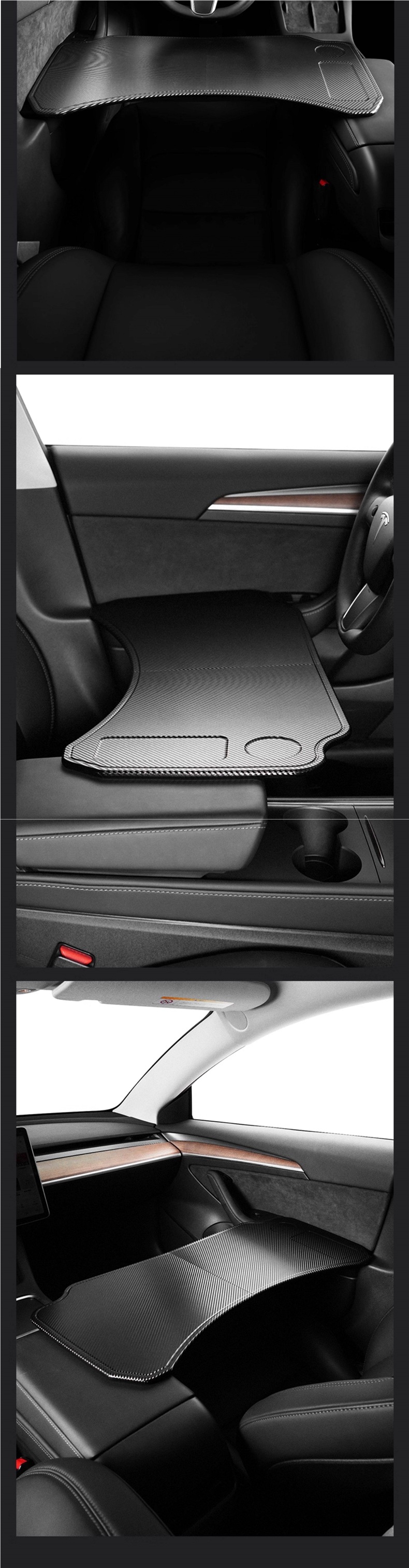 Suitable for Tesla Model 3/Y Car-Mounted Folding Dining Table, Passenger Seat Small Table, Office Desk, Car Accessories