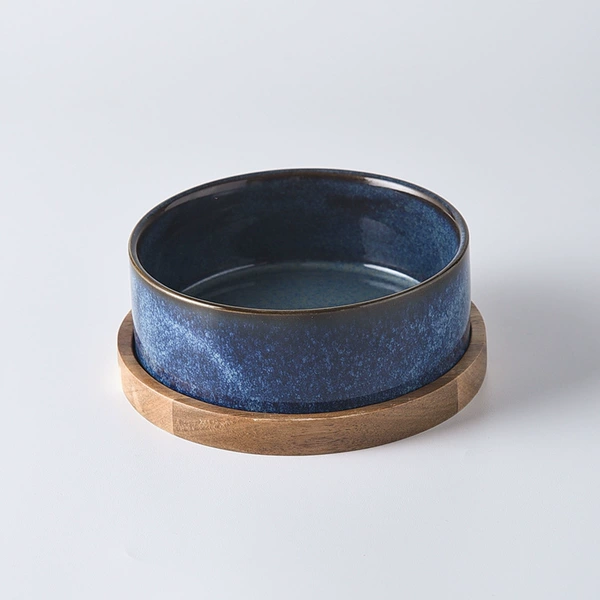 Straight bowl kiln, deep orchid glaze+single -phase thought wood tray