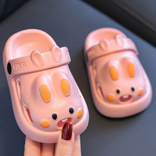 儿童包头洞洞鞋可爱兔子婴幼儿防滑软底家居家宝宝洗澡小童凉拖鞋