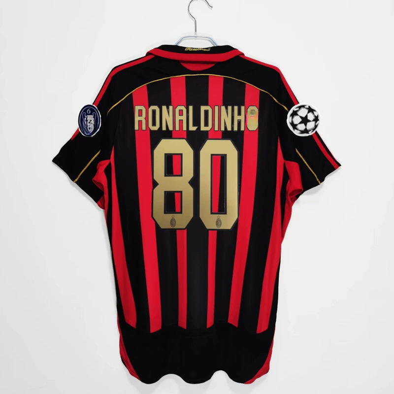 Ретро-футболка 0607AC22 Kakanestama R Tini Inzagi Pirlo длинные рукава, футболка для футбола