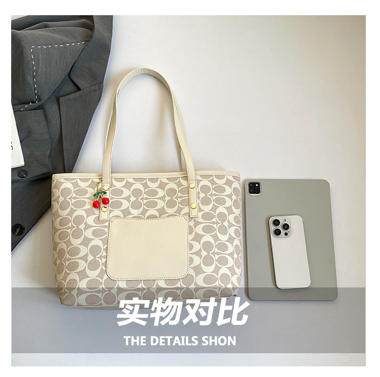 Classic Zipper Tote Bag, Daily Commute Shoulder Handbag, Large Capacity, Multiple Colors Available