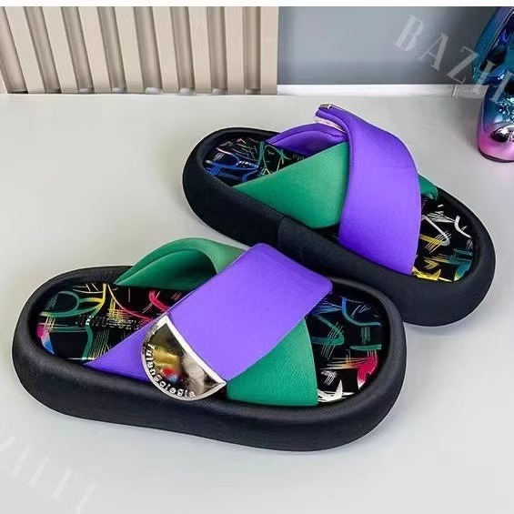 Women's Thick Sole Sandals Height Increasing Casual Platform Slides_voghion.com