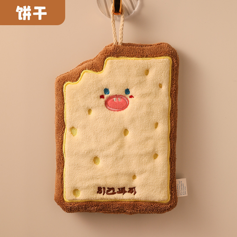 厚手モデル】漫画かわいいハンギングハンドタオル吸水速乾ハンドタオル浴室キッチンハンカチ子供用ワイプ|undefined