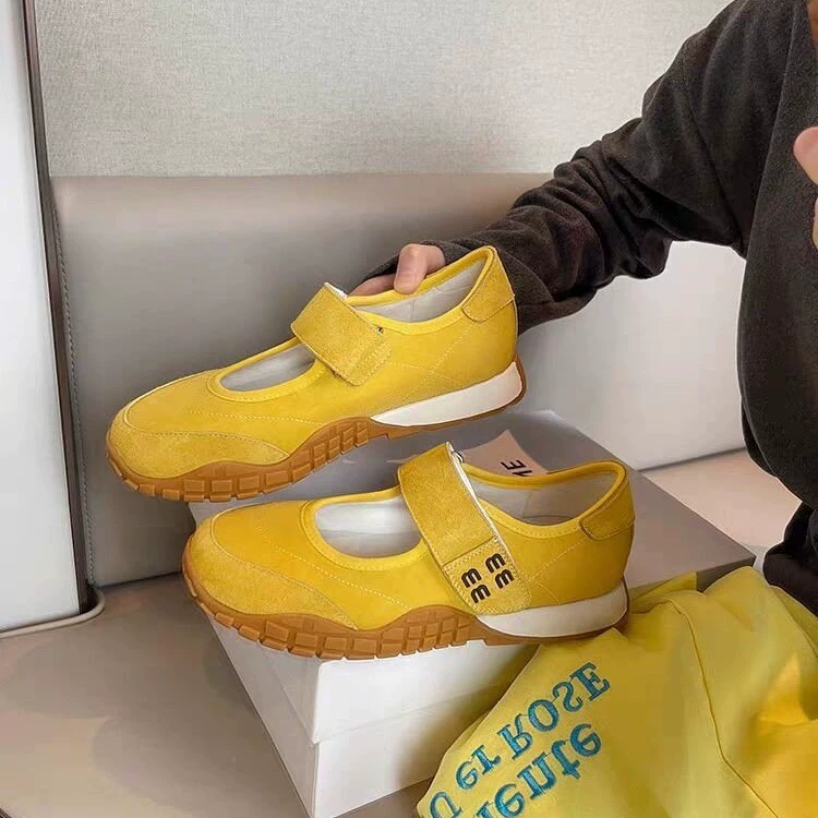 2025 весна-лето новая женская кожаная липучка удобная обувь для печенья ретро ниша белая обувь модная повседневная обувь
