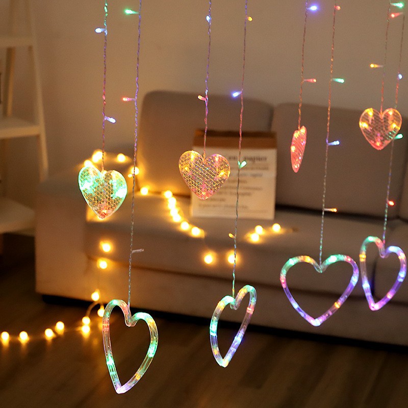 Luz de cortina LED luz de anclaje de barco festivo Navidad romántica decoración de la habitación cálida luz de color de día de Navidad