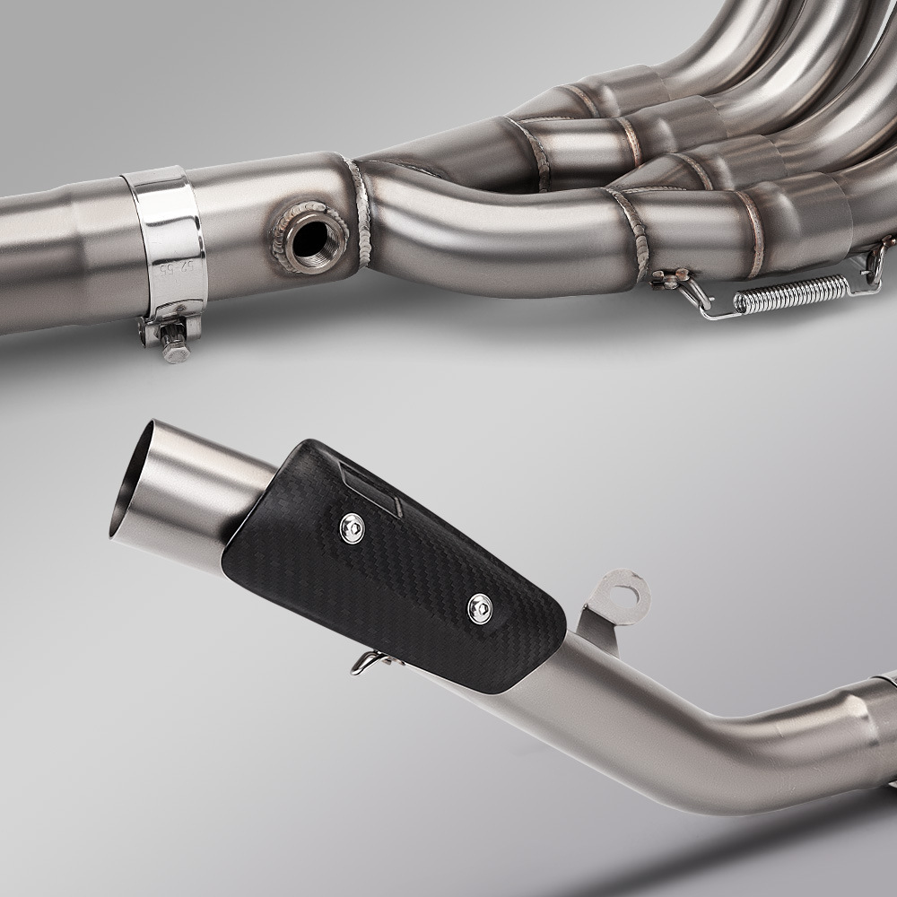 Suitable for Wuji Rr660S Full-Length Exhaust Pipe Modification, Stainless Steel Split Front Section Exhaust Tail Section Silencer