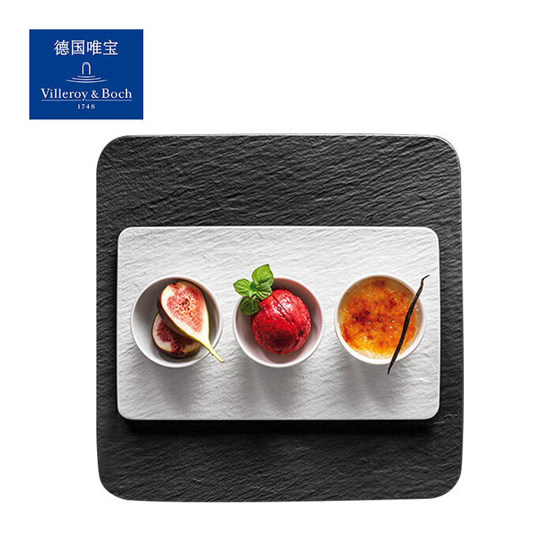German villeroyboch Weibao Imported Fashionable Simple Western Food Plate Creative Embossed Rock Craftsmanship High Grade