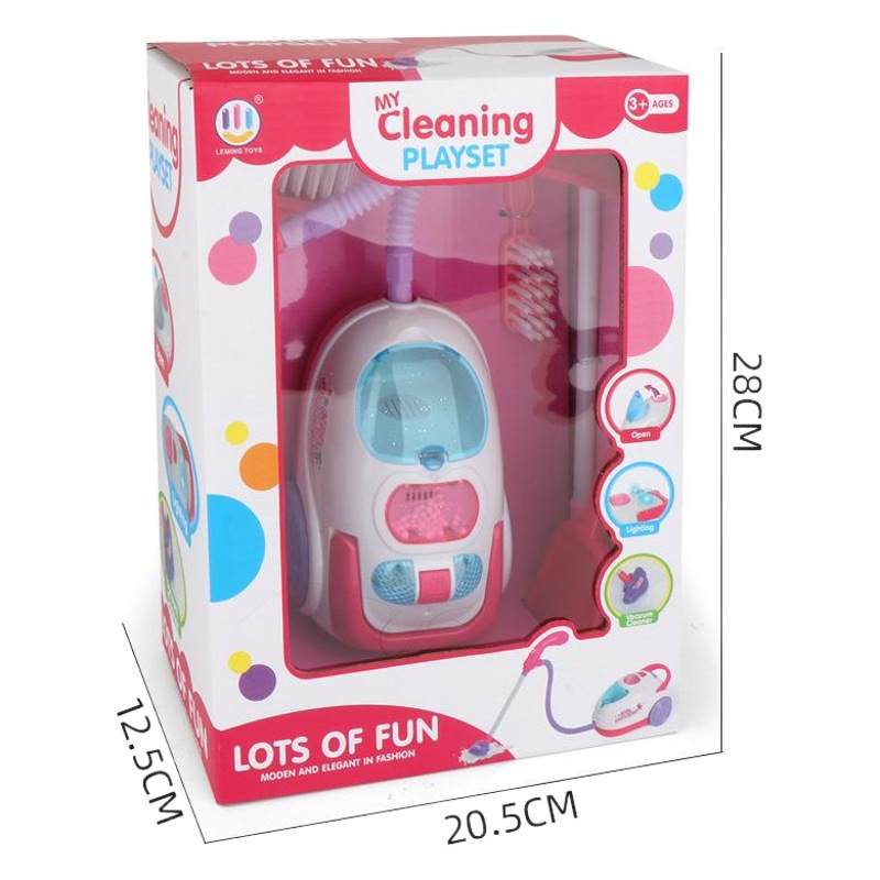 Transfronteriza nuevas niñas de simulación de limpieza aspiradora jugar juguetes de limpieza de la casa herramientas para niños traje
