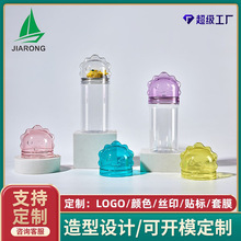 新款卡通塑料罐 透明pet饼干食品罐零食密封罐零食糖果罐广口瓶