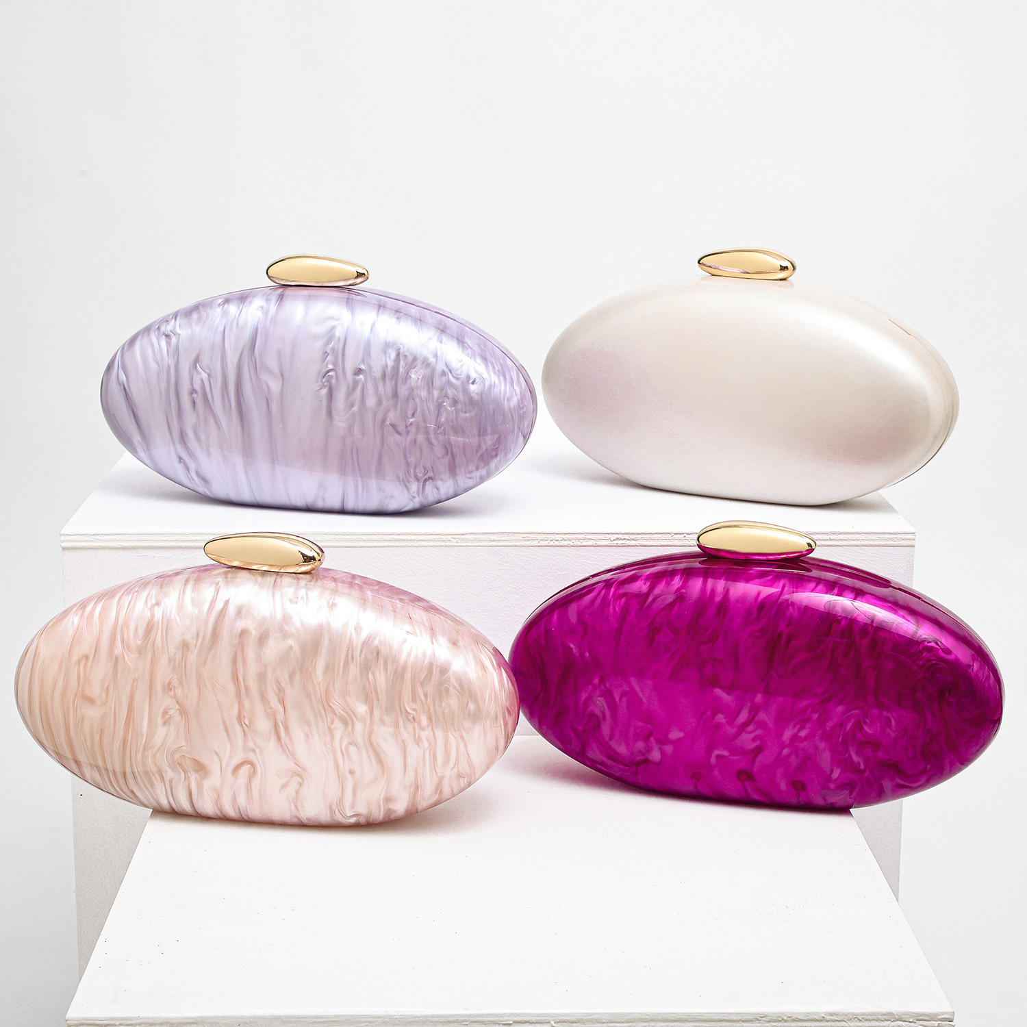 Amazon Shein Acrylic Hard Shell Evening Bag - New Wedding Banquet Clutch With Chain Shoulder/Crossbody Strap For Women