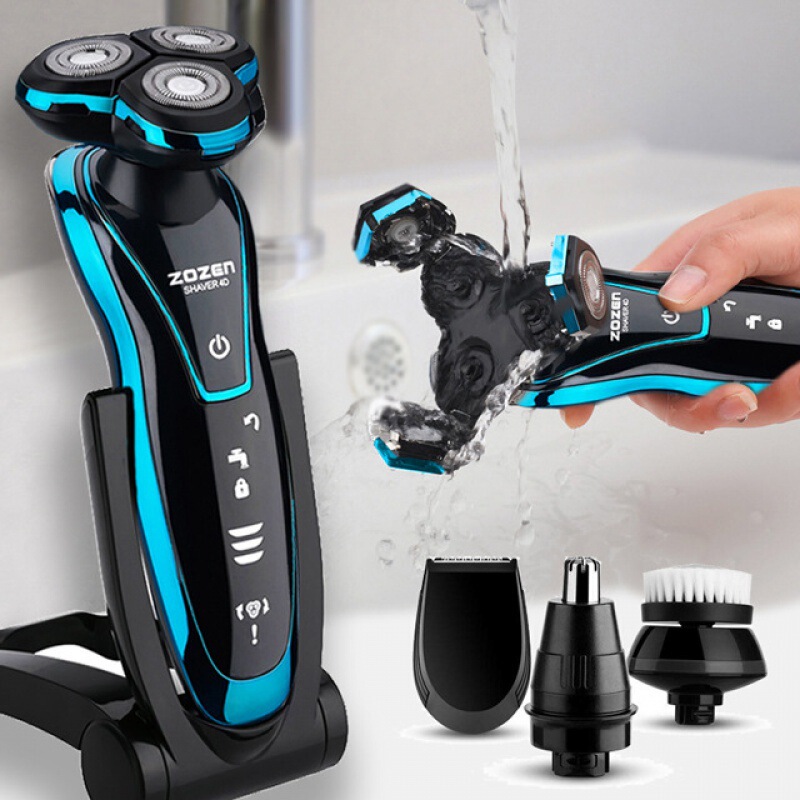 All-In-One USB Rechargeable Electric Shaver with Smart Display, Washable, Lithium Battery, Fast Charging