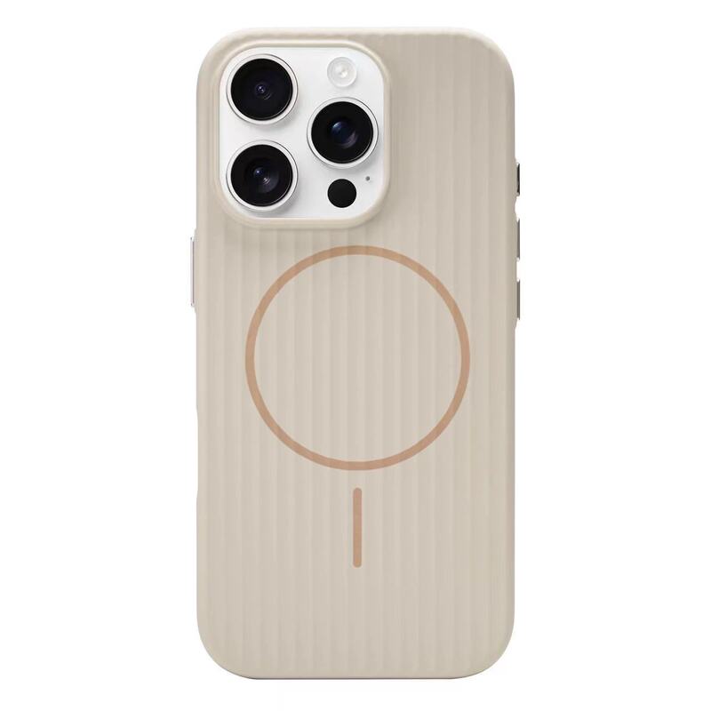 适用iPhone16promax肤感UV准分子手机壳苹果17磨砂瓦楞磁吸PC硬壳|undefined