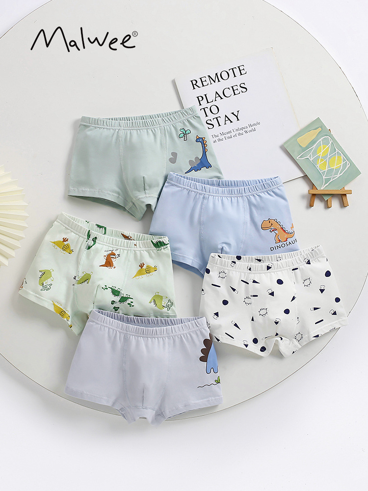 Malwee transfronterizo Pantalones interiores para niños, pantalones cortos de algodón antibacteriano transpirables para niños europeos y estadounidenses