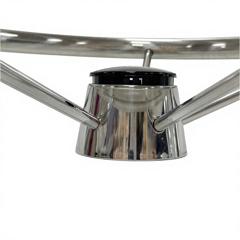 Five-spoke round tube stainless steel 304 yacht rudder wheel, marine steering wheel, maritime steering wheel